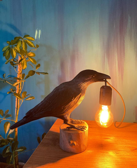 Nightfall Raven Lamp