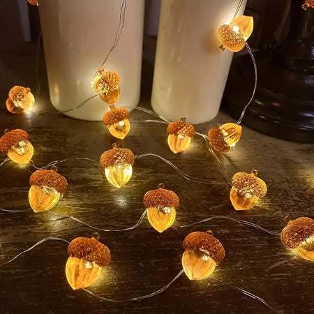 Acorn Fall Decorations String Lights