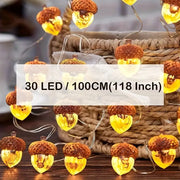 Acorn Fall Decorations String Lights