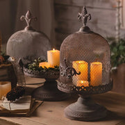 Vintage-Style Metal Candle Holder